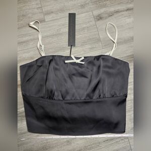 House of Harlow 1960 Black Satin Camisole Size Small